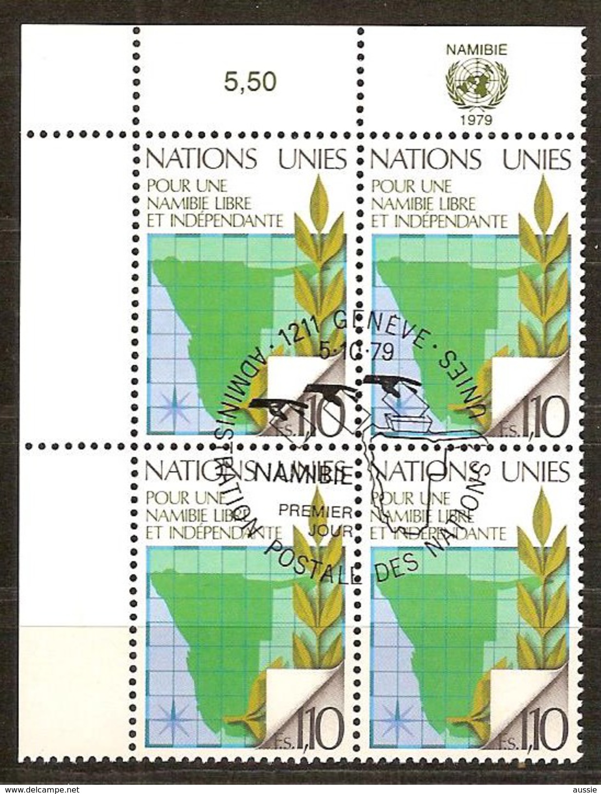 VN Nations Unies Genève 1979 Yvertnr. 85 (°) Used Cote 9.20 Euro Namibie - Used Stamps