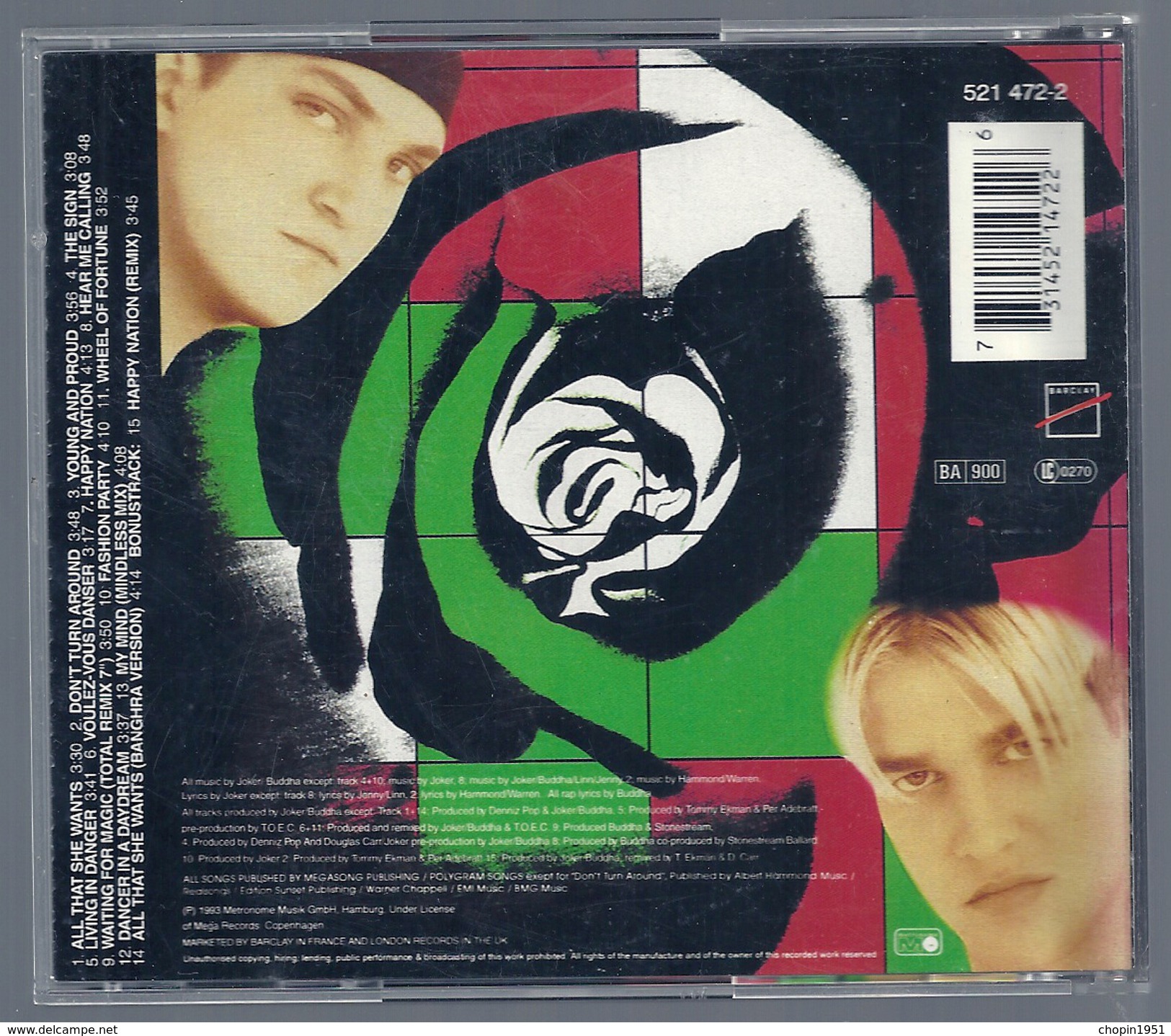 CD - ACE OF BASE : HAPPY NATION - Disco & Pop