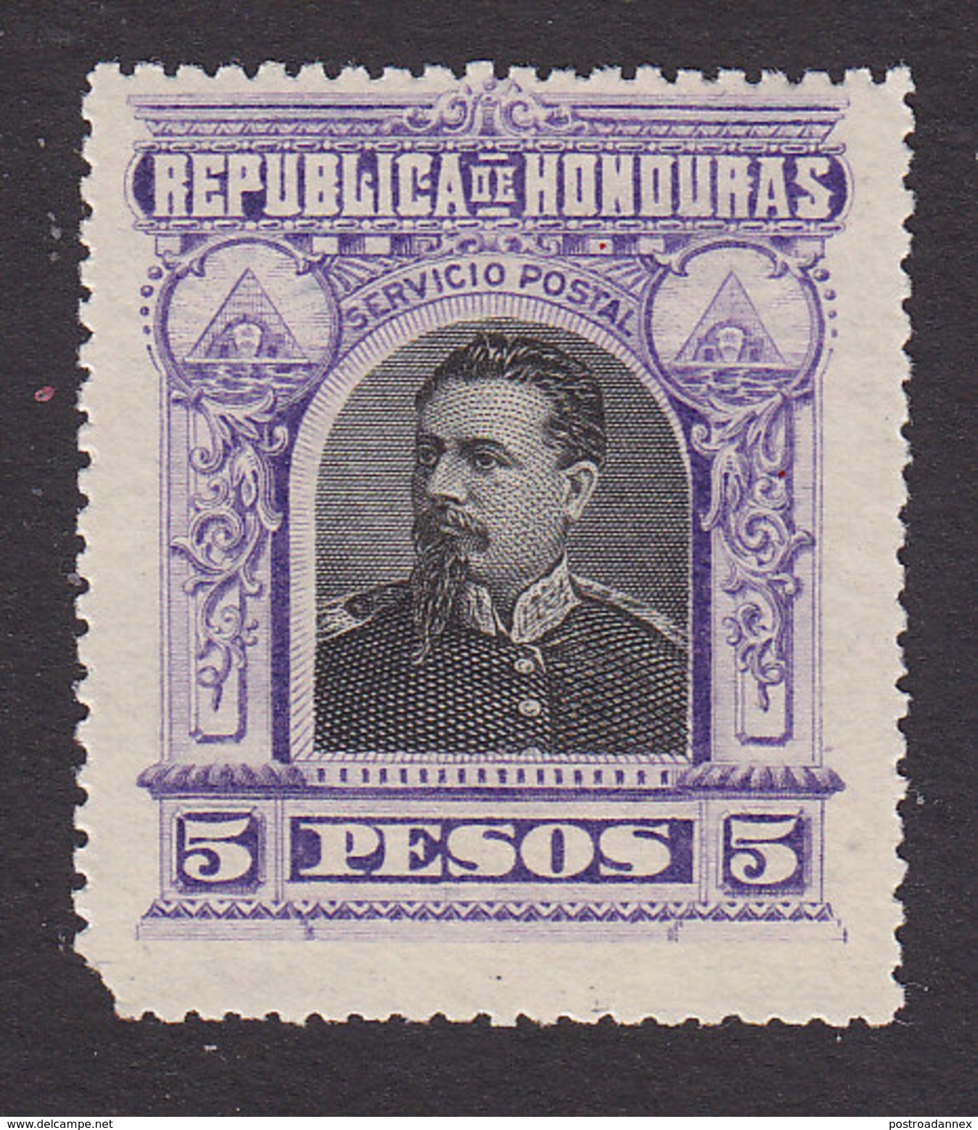 Honduras, Scott #63, Mint No Gum, President Luis Bogran, Issued 1891 - Honduras