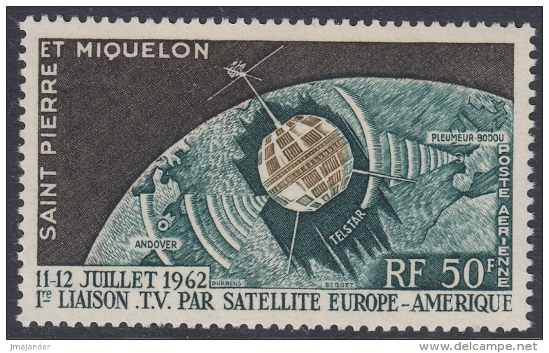 St. Pierre Et Miquelon 1962 The 1st Transatlantic TV Satellite Link, Satellite Telstar. Mi 397 MNH - Neufs