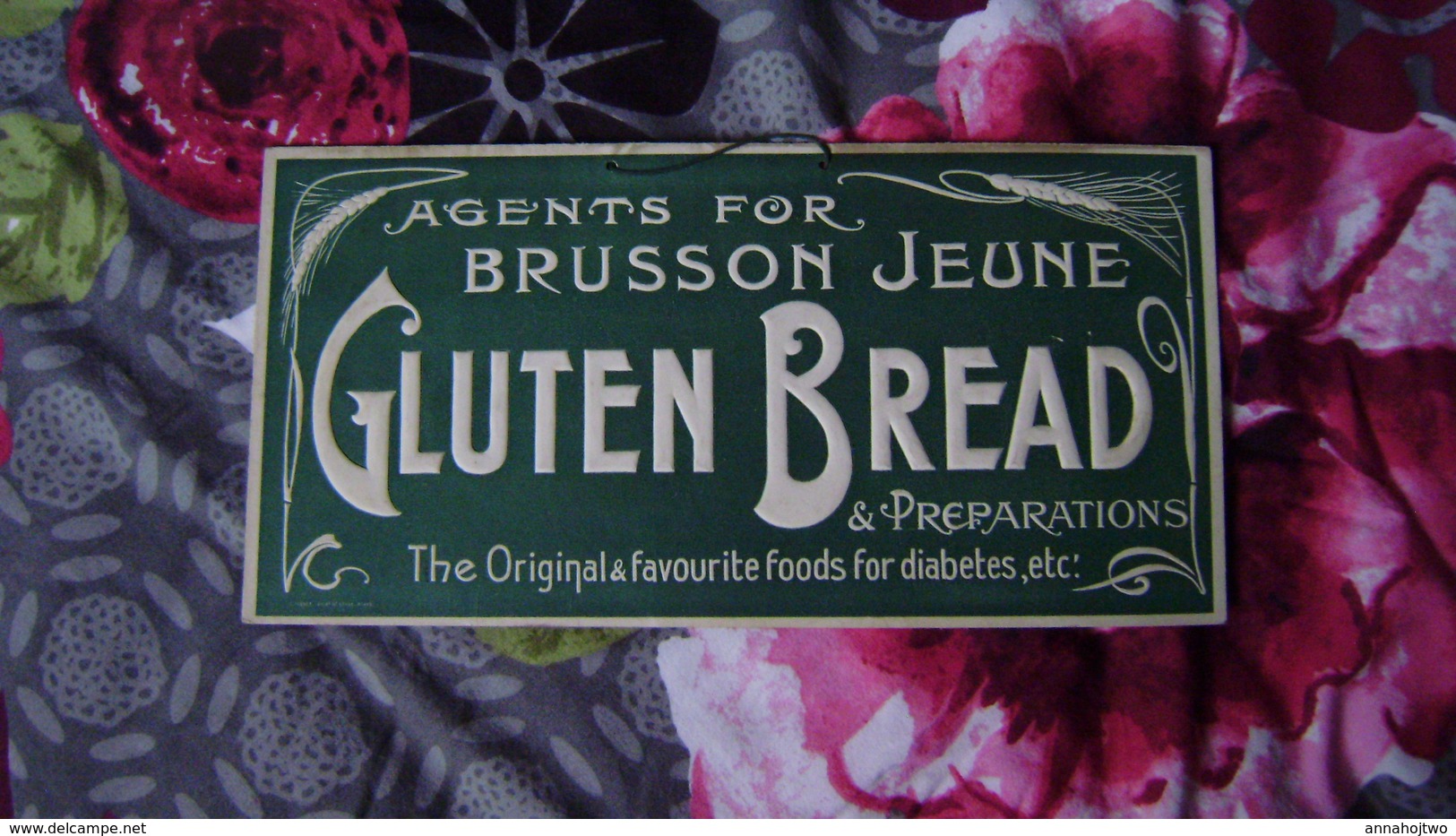 PLAQUE  **PUB ** / CARTON PUBLICITAIRE '' GLUTEN BREAD ''épis De Blé **Épicerie -Alimentation. - Paperboard Signs