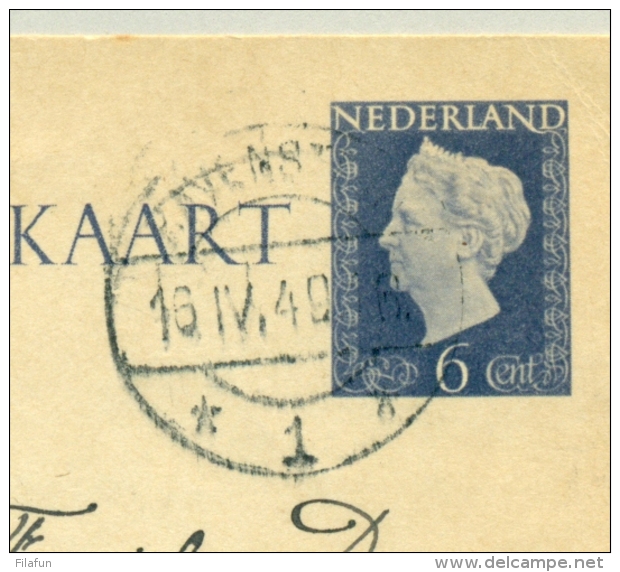 Nederland - 1949 - H. Bloed-Jubilé Boxtel 1949 Op Briefkaart Naar Tilburg - Brieven En Documenten