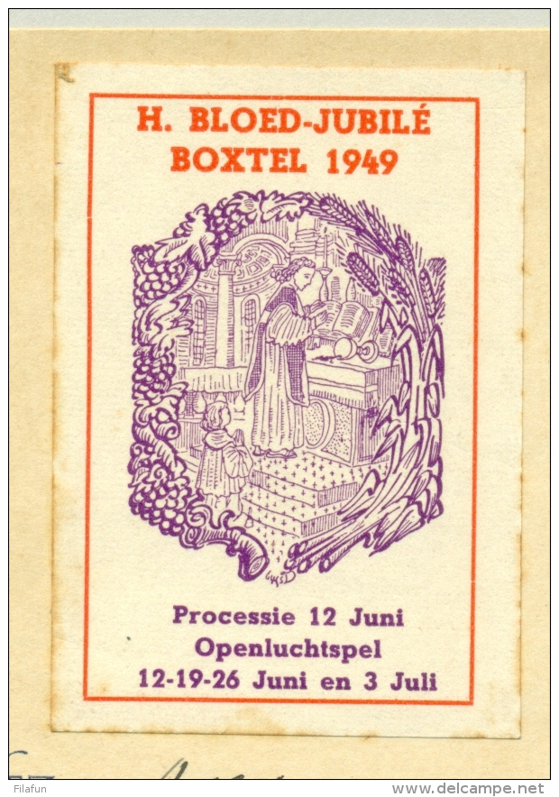 Nederland - 1949 - H. Bloed-Jubilé Boxtel 1949 Op Briefkaart Naar Tilburg - Brieven En Documenten