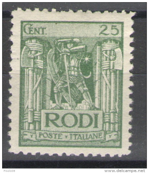 EGEO 1929 PITTORICA DENT. 11 25 CENT. ** MNH - Ägäis (Aut. Reg.)