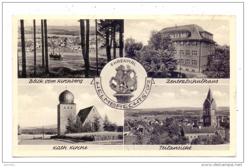 8662 HELMBRECHTS, Zentralschulhaus, Kath. Kirche, Teilansicht, 195.. - Helmbrechts