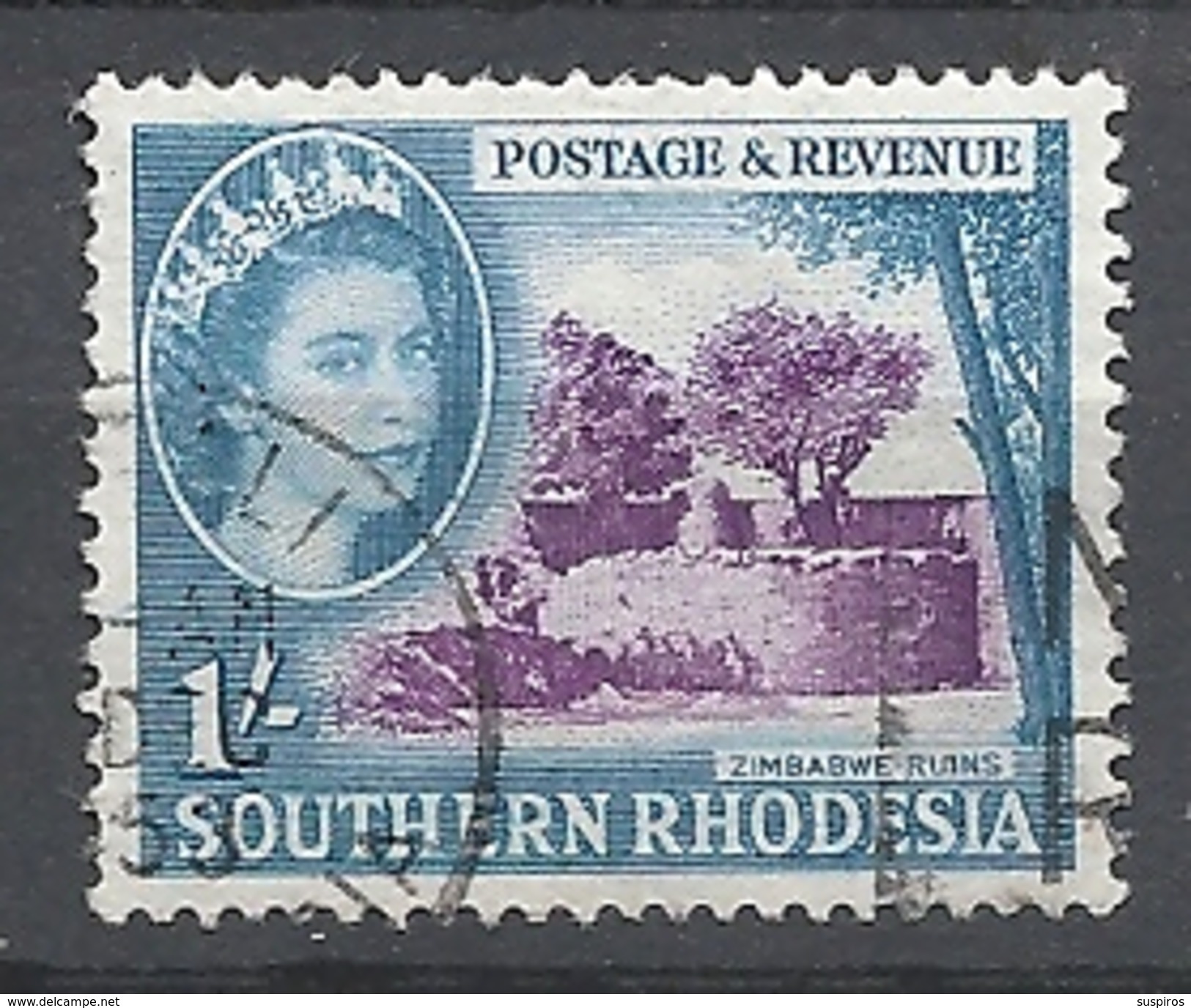 RHODESIA DEL SUD 1953 Queen Elizabeth II   USED - Southern Rhodesia (...-1964)