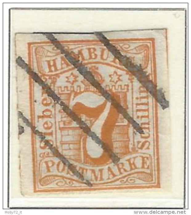 Hamburg - 1859 - Usato/used - Cifre - Mi N. 6 - Hambourg