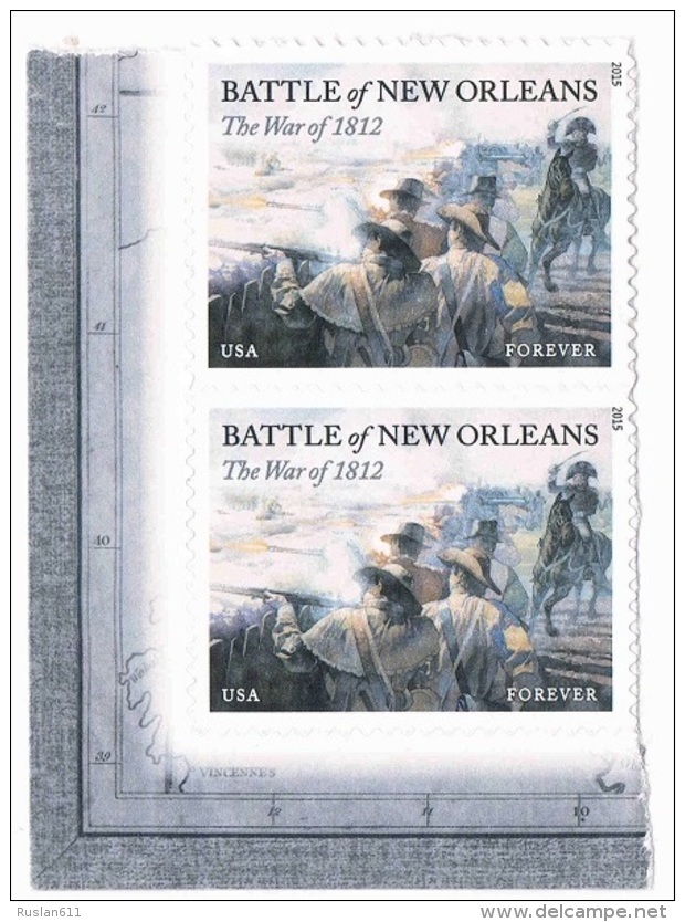 USA 2015 #4952 War Of 1812 New Orleans 0.49c X 4 MNH ** - Unused Stamps