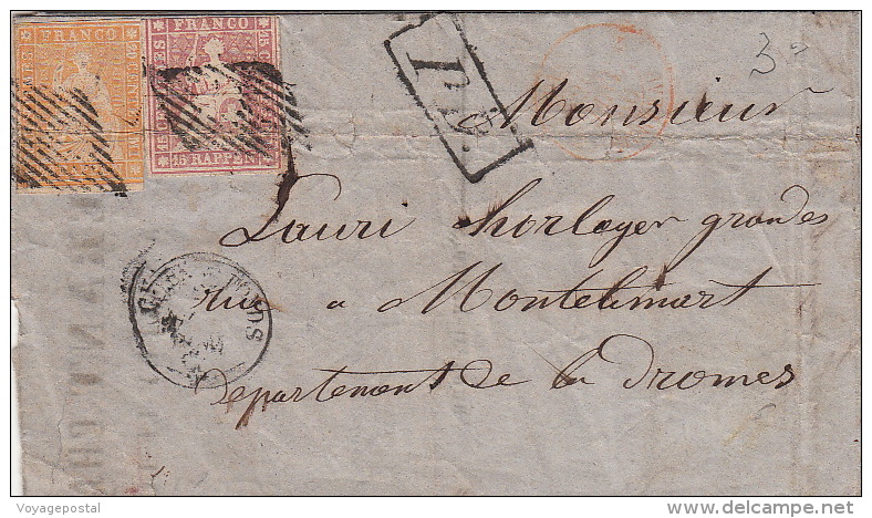 Lettre Suisse Chaux De Fonds 15&20RP Streubel Switzerland - Briefe U. Dokumente
