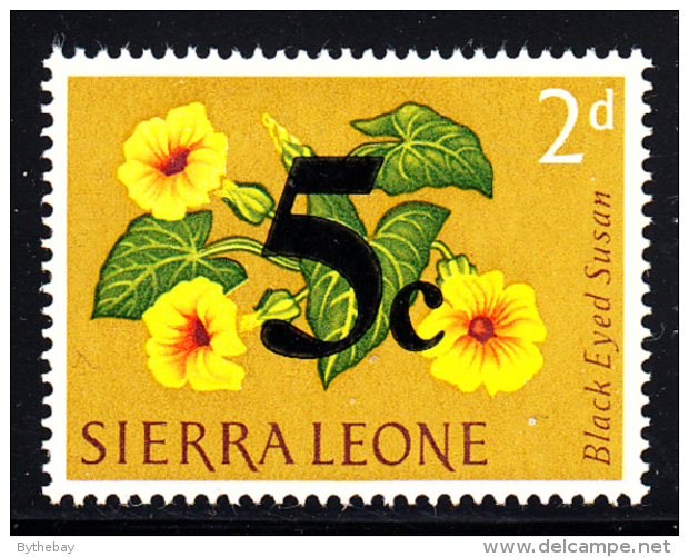 Sierra Leone MH Scott #283 5c On 2p Black-eyed Susan 1965 - Sierra Leone (1961-...)