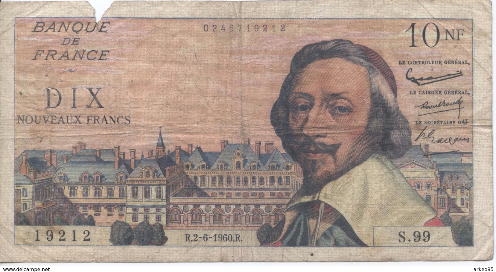 Billet De 10 Francs Richelieu - 10 NF 1959-1963 ''Richelieu''