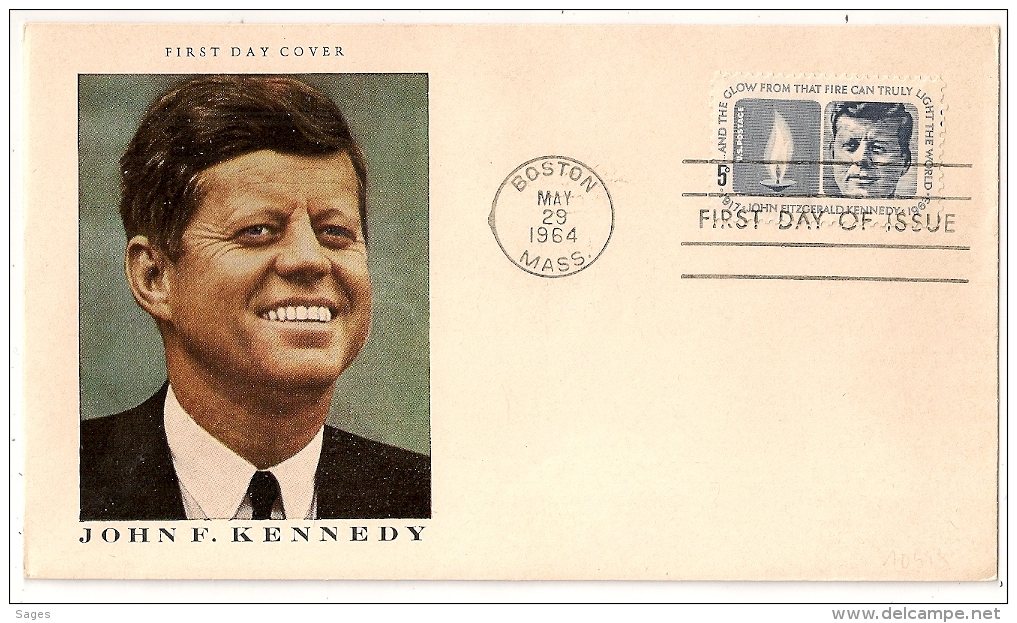 JOHN F. KENNEDY, BOSTON MASS. 1964. - Souvenirkaarten