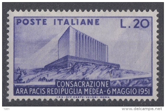 Italia - 1951 - Consacrazione Dell´Ara Pacis ** - 1946-60: Nuovi