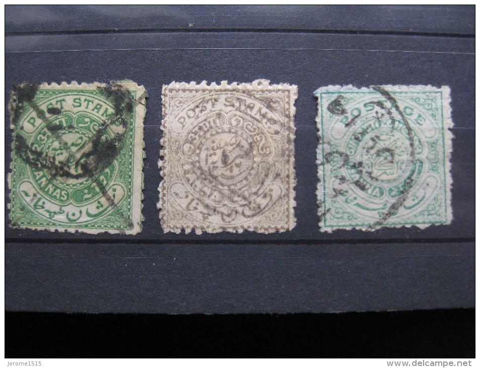 Timbres Inde : Hyderabad 1871 - 1881 - Hyderabad