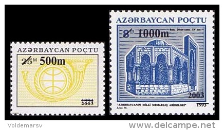 Azerbaïjan 2003 Mih. 550/51 Definitive Issue. Surcharge MNH ** - Azerbaijan