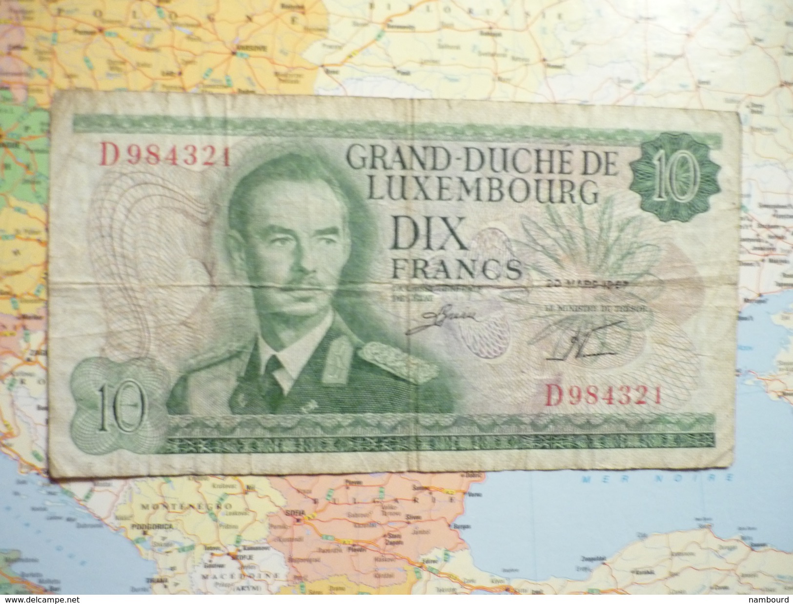 10 Francs Grand Duc Jean 20 Mars 1967 - Luxemburg