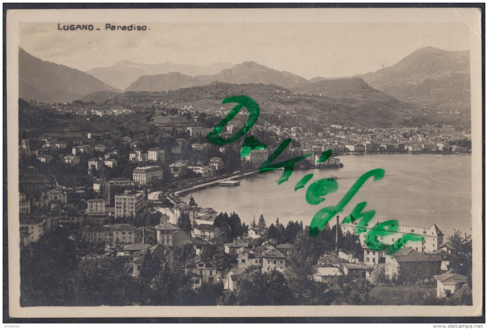 SCHWEIZ Feldpost: Militärstempel: Kaserne Monte Ceneri, 28.3.1925, AK: Lugano Paradiso - Autres & Non Classés