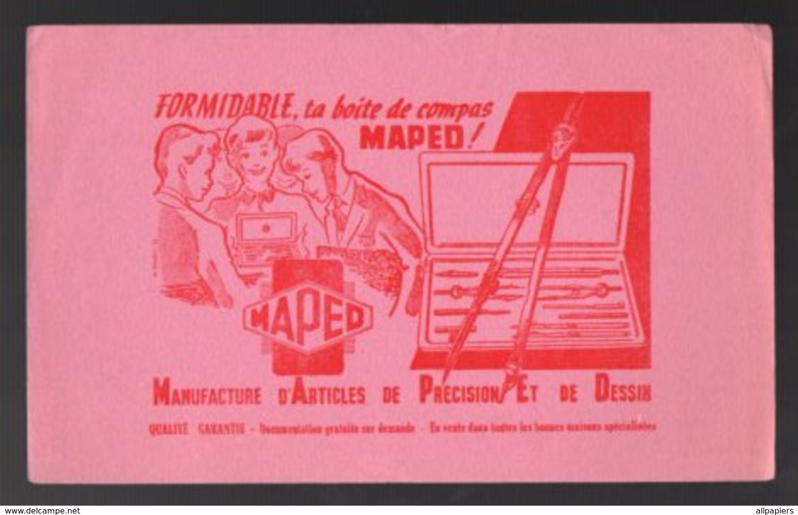 Buvard MAPED Manufacture D'articles De Précision Et De Dessin Formidable La Boite De Compas - D