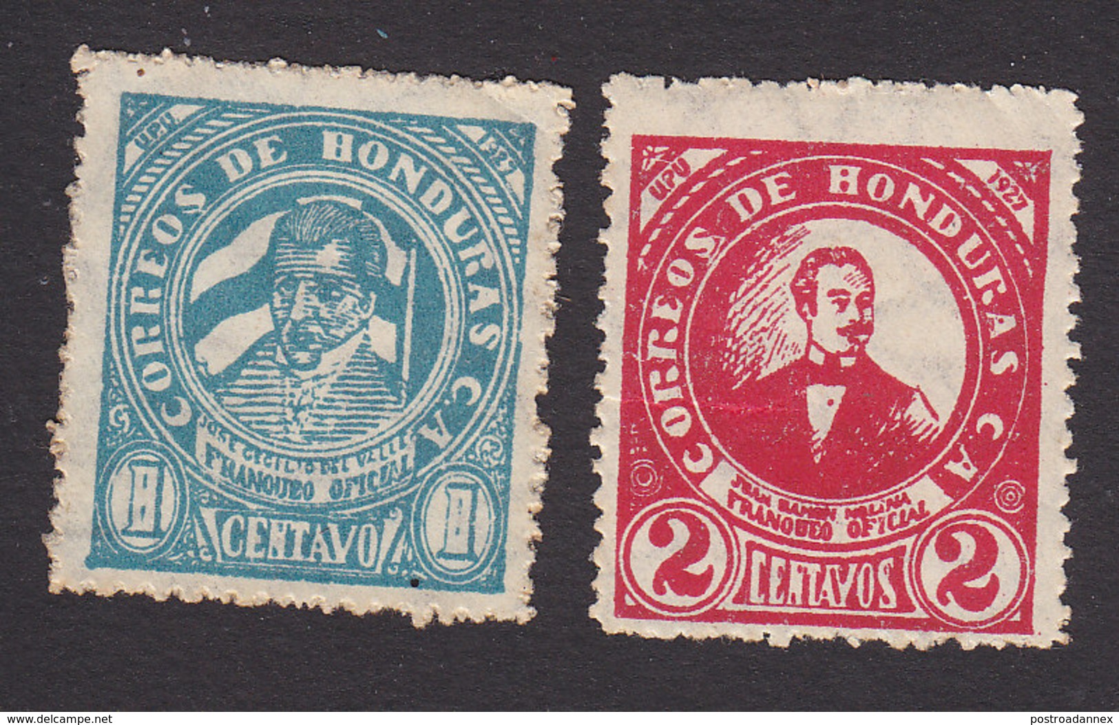 Honduras, Scott #O82-O83, Mint Hinged, JC Del Valle, JR Molina,  Issued 1929 - Honduras