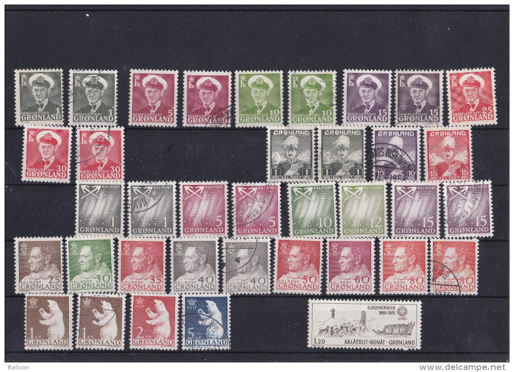 Groenland - Lot De 37 Timbres - Différentes Séries - Neuf Et Oblitéré - Collections, Lots & Series