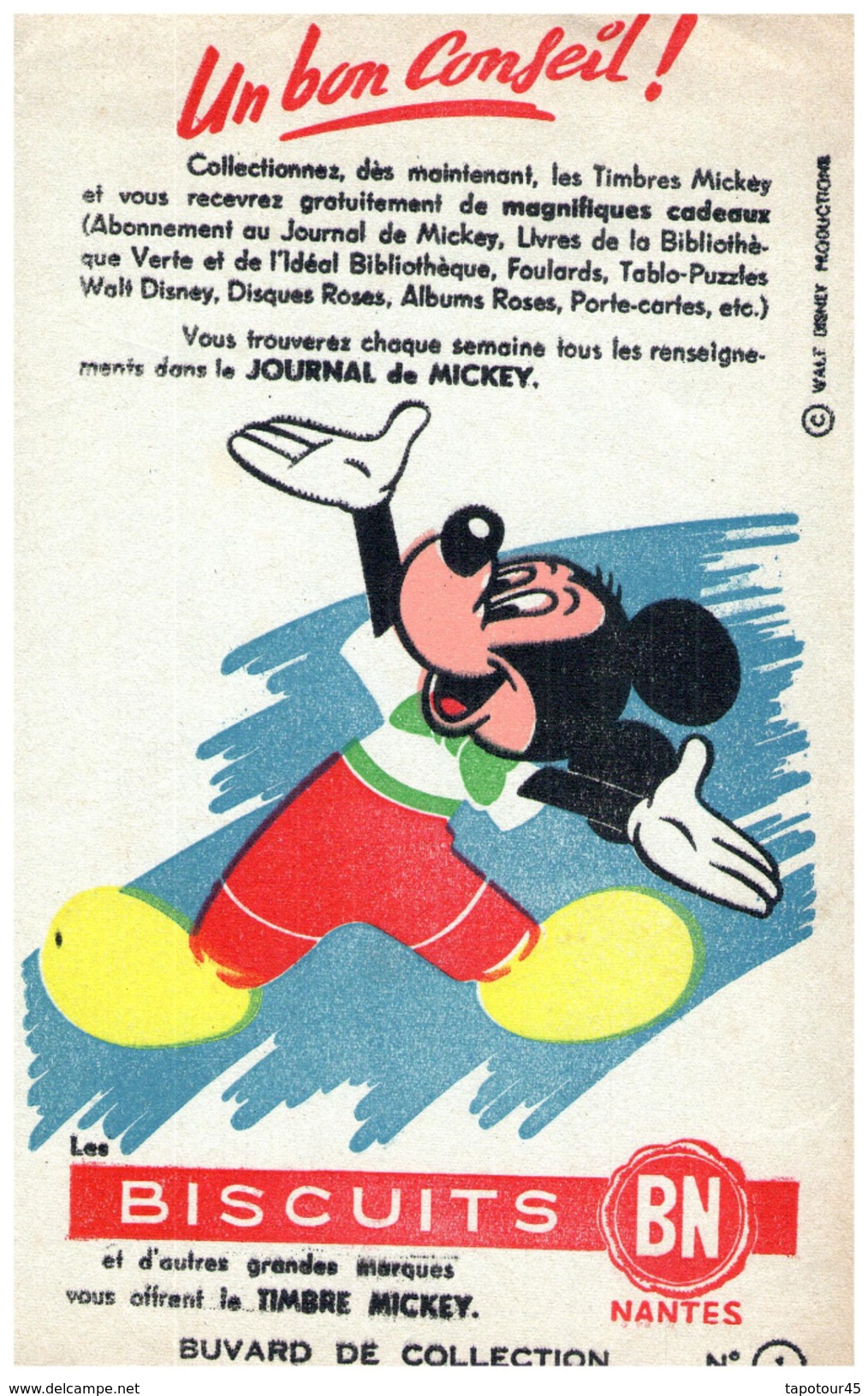 J J M/Buvard  Journal De Mickey (les Modeles Sont Diférents)   (N= 1) - J