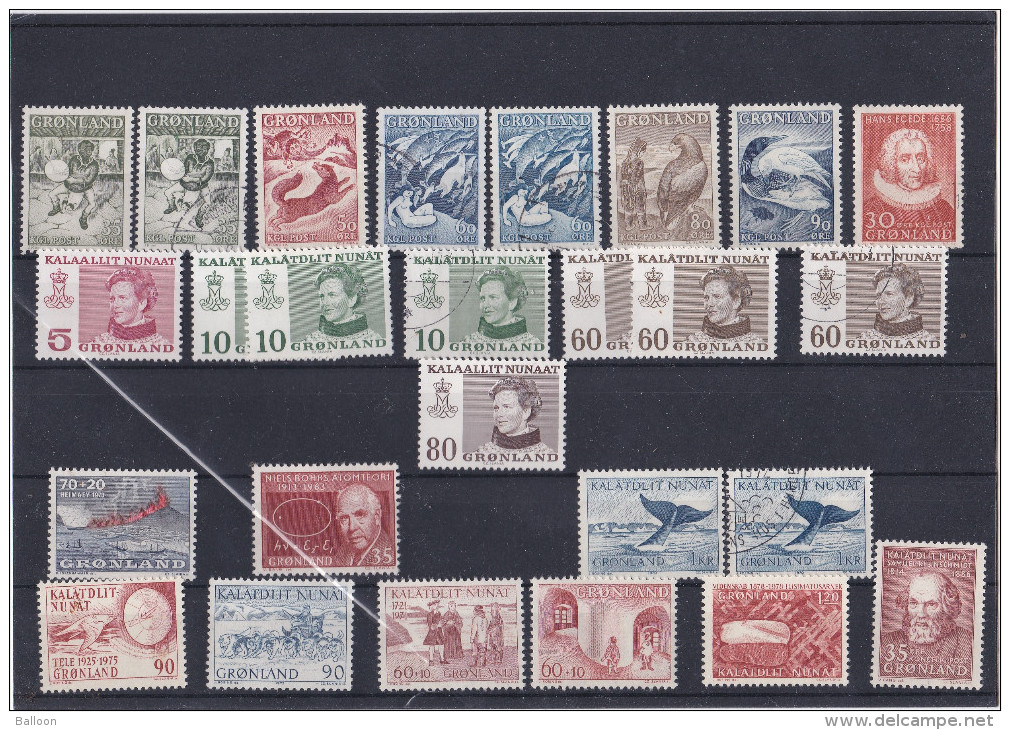 Groenland - Lot De 26 Timbres - Différentes Séries - Neuf Et Oblitéré - Collections, Lots & Series