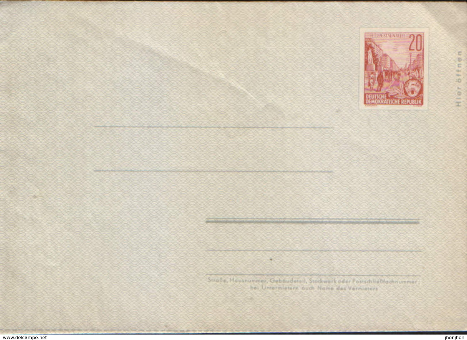 Deutschland/DDR - Postal Stationery Cover Private, Unused - PU 411 - Privé Briefomslagen - Ongebruikt