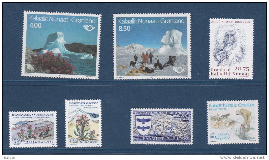Groenland - Lot De 7 Timbres - Différentes Séries - Neuf - Collections, Lots & Séries