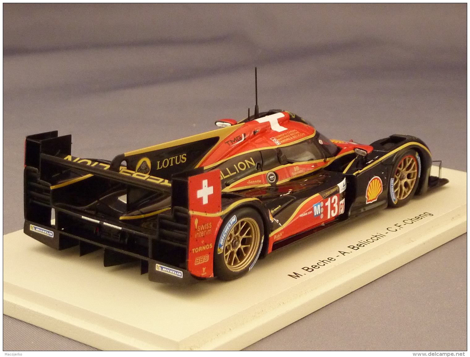 Spark 3745, Lola B12/60 Toyota #13, Rebellion Racing, Le Mans 2013, M. Beche - A. Belicchi - C.F. Cheng, 1:43 - Spark