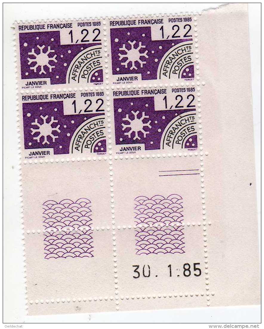 770 - FRANCE   Préoblitérés. Série  N° 186 / 89 **  Les Mois De  L' Année  1985    TB. - Precancels