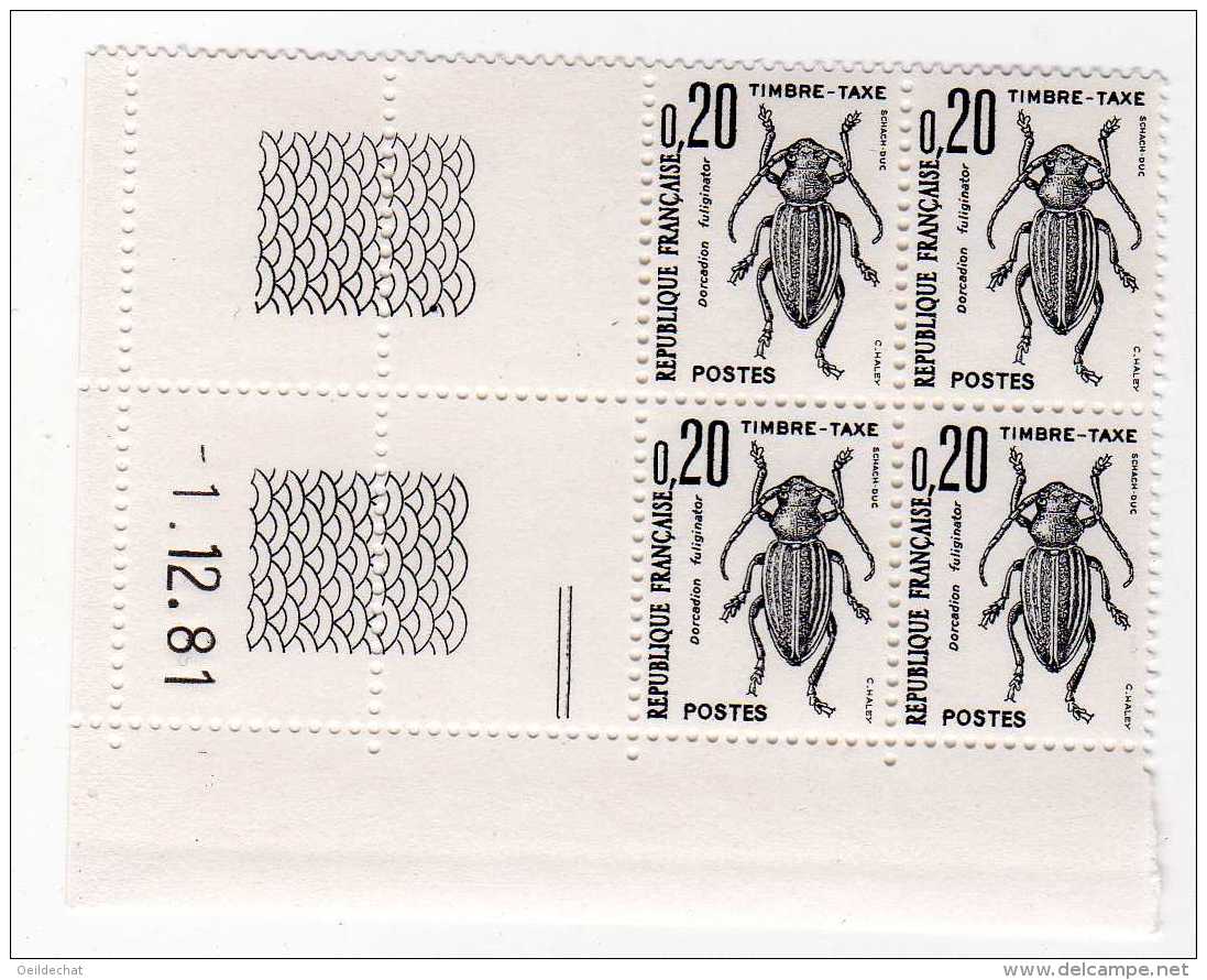 771 - FRANCE   Taxe  Série  N° 103 / 08 **  Les  Coléoptères     SUP. - Postage Due