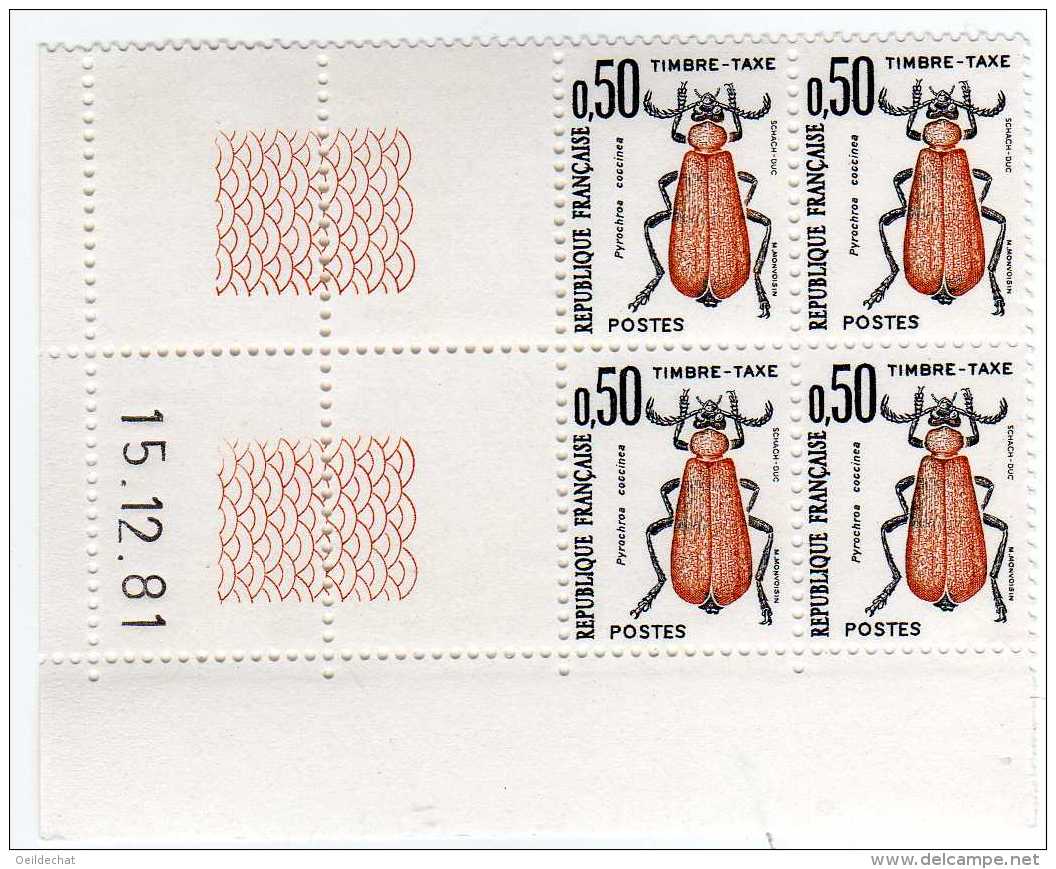 771 - FRANCE   Taxe  Série  N° 103 / 08 **  Les  Coléoptères     SUP. - Postage Due