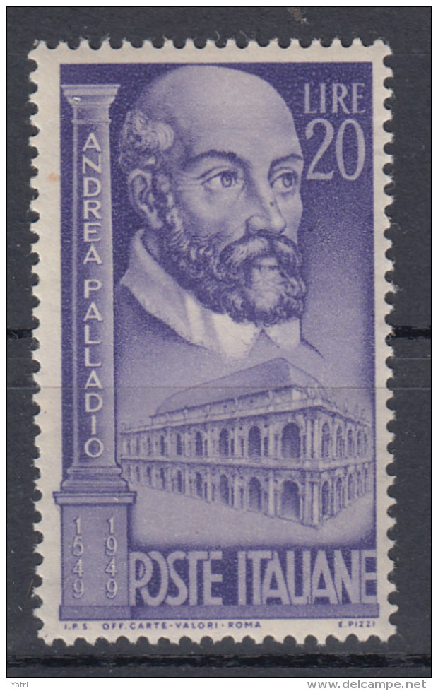 Italia - 1949 - Andrea Palladio ** - 1946-60: Nuovi