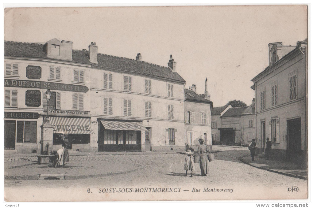 SOISY-SOUS-MONTMORENCY - ( Val D' Oise ) - Rue Montmorency - La Place Et Les Commerces - BELLE CARTE !!!! - Soisy-sous-Montmorency