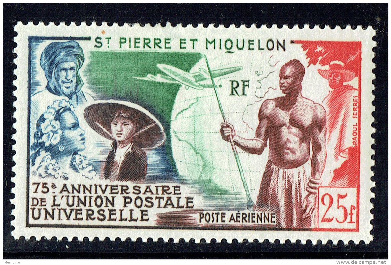 1949  75è Ann De L'UPU  Yv PA 21  * - Unused Stamps