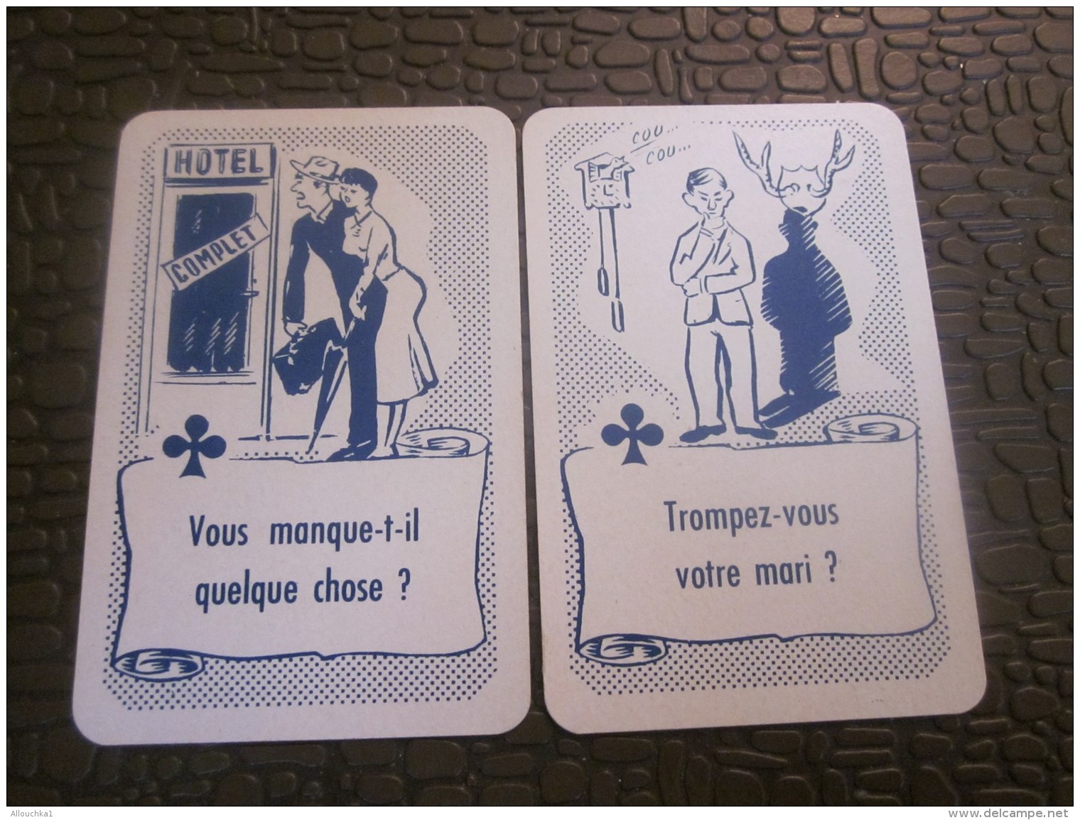 Vintage jeu de 32 cartes à jouer Grivoise EROTIC - Single swap/playing card erotique erotik spielkarte erotico erotiques