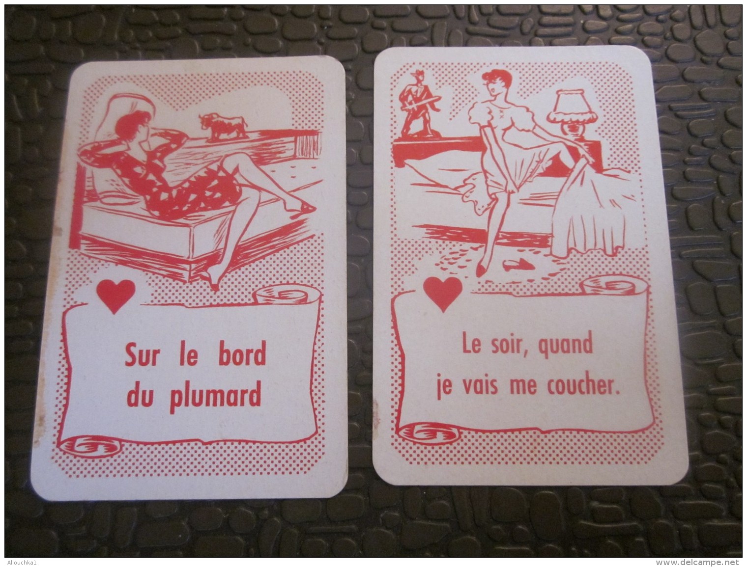 Vintage jeu de 32 cartes à jouer Grivoise EROTIC - Single swap/playing card erotique erotik spielkarte erotico erotiques