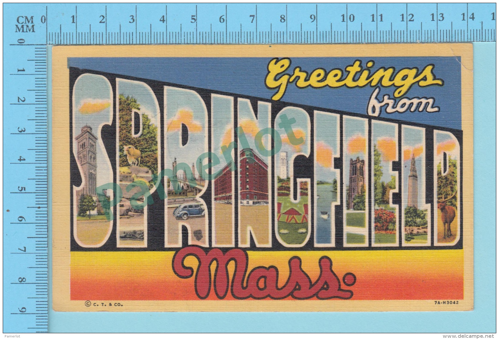 USA Mass. - Greetings From Springfield Mass,  Used In 1948 - 2 Scans - Springfield