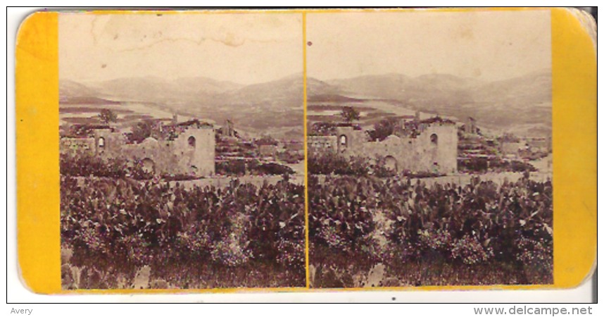 No. 39  Samaria. With Ruins Of The Church Of St. John. - Stereoscope Cards