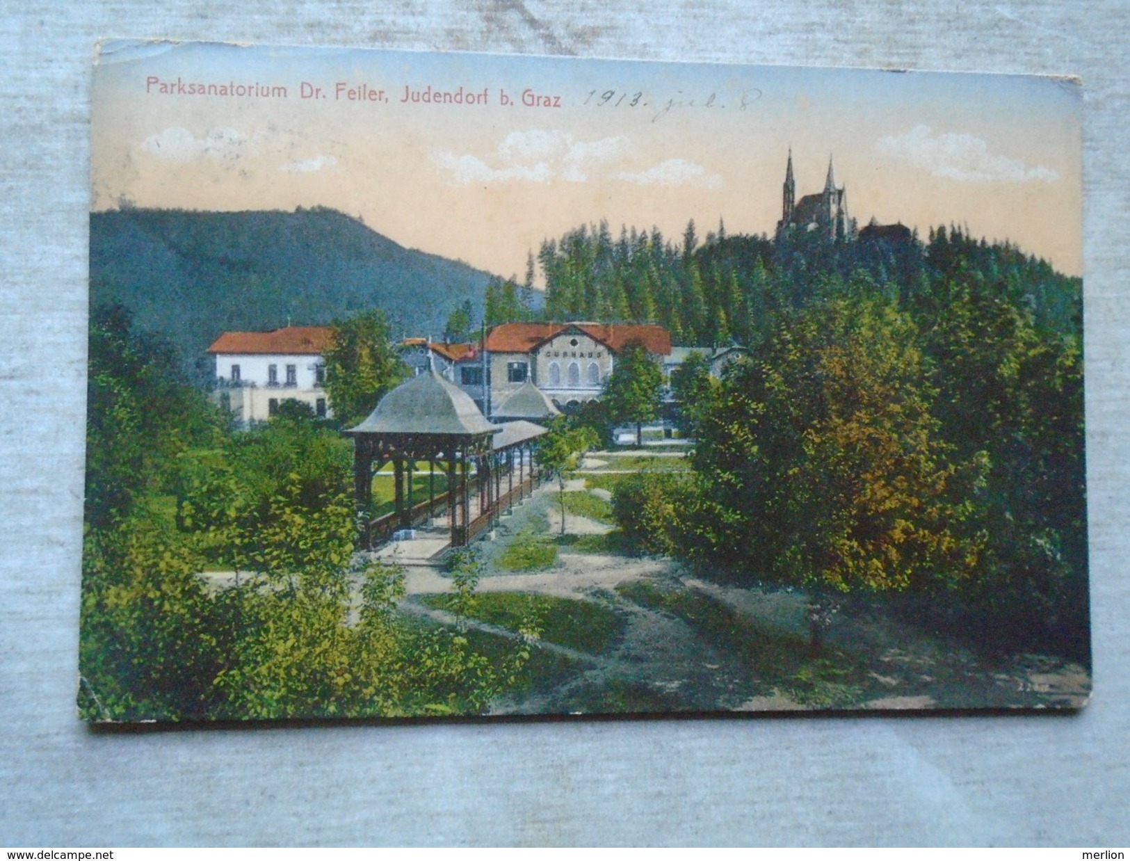 D143166 Parksanatorium Dr. Feller  -Judendorf Bei Graz PU 1913 - Judendorf-Strassengel