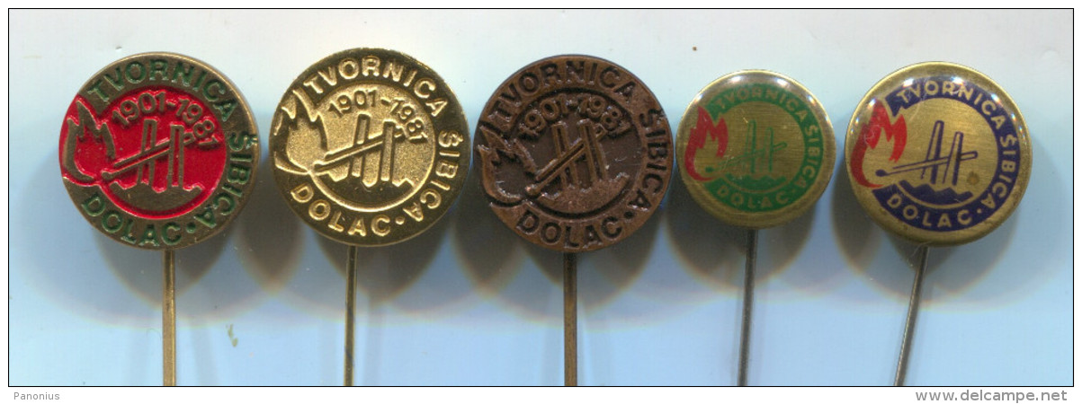 DOLAC Factory - Matches, Safety Match, Philumenia, Bosnia And Herzegovina, Vintage Pin, Badge, Abzeichen,  5 Pcs - Marques