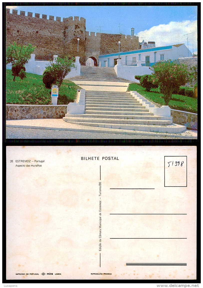 PORTUGAL COR 51398 - ÉVORA - ESTREMOZ - ASPECTO DAS MURALHAS - Evora