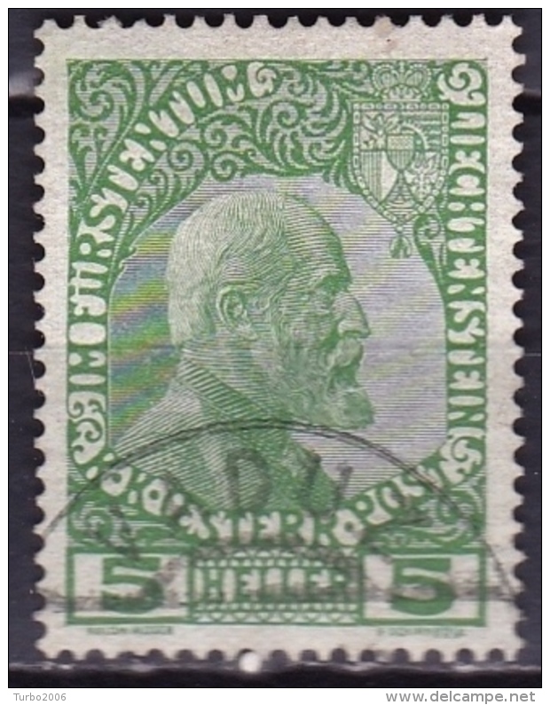 Liechtenstein 1912 Johann II 5 H. Green Michel 1 Y - Gebruikt