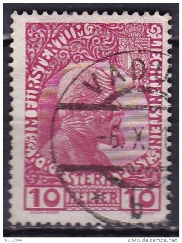 Liechtenstein 1912 Johann II 10 H. Carmine Michel 2 Y - Gebraucht