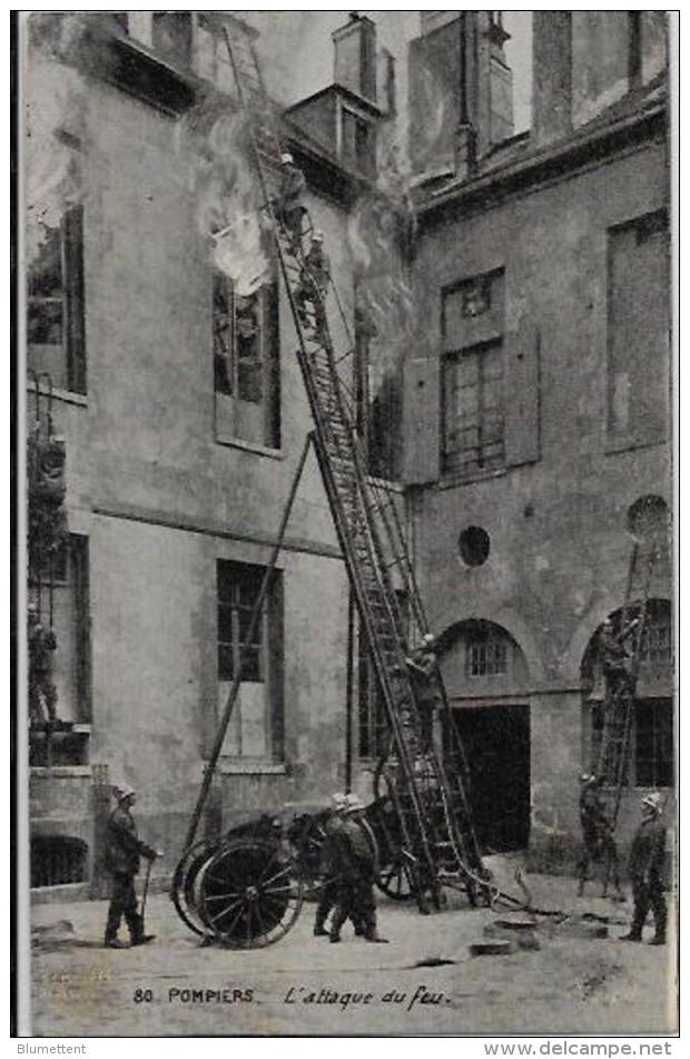 CPA Pompiers De Paris écrite éditeur STAERCK Frères - Straßenhandel Und Kleingewerbe