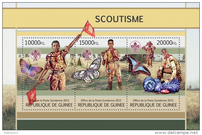 Guinea. 2013 Scouts. Butterflies. (117a) - Other & Unclassified