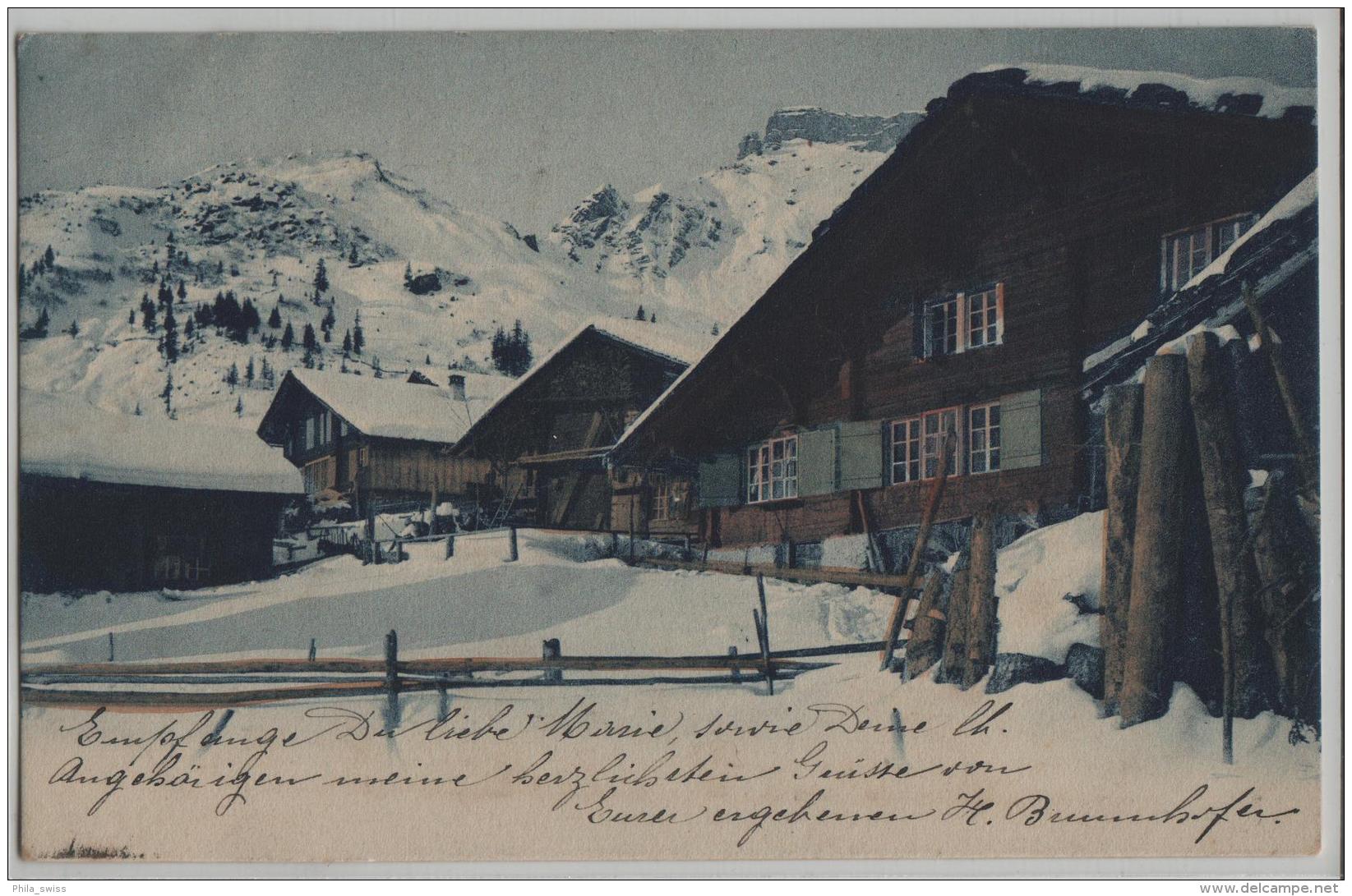 Berner Oberland - Chalet Im Winter En Hiver - Stempel: Aarau Rasierklingen - Autres & Non Classés