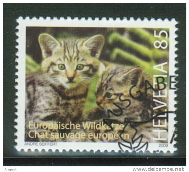 Suisse // Schweiz// Switzerland// 2009  // Chat Sauvage,  Oblitéré 1er Jour  No. 1313 - Used Stamps