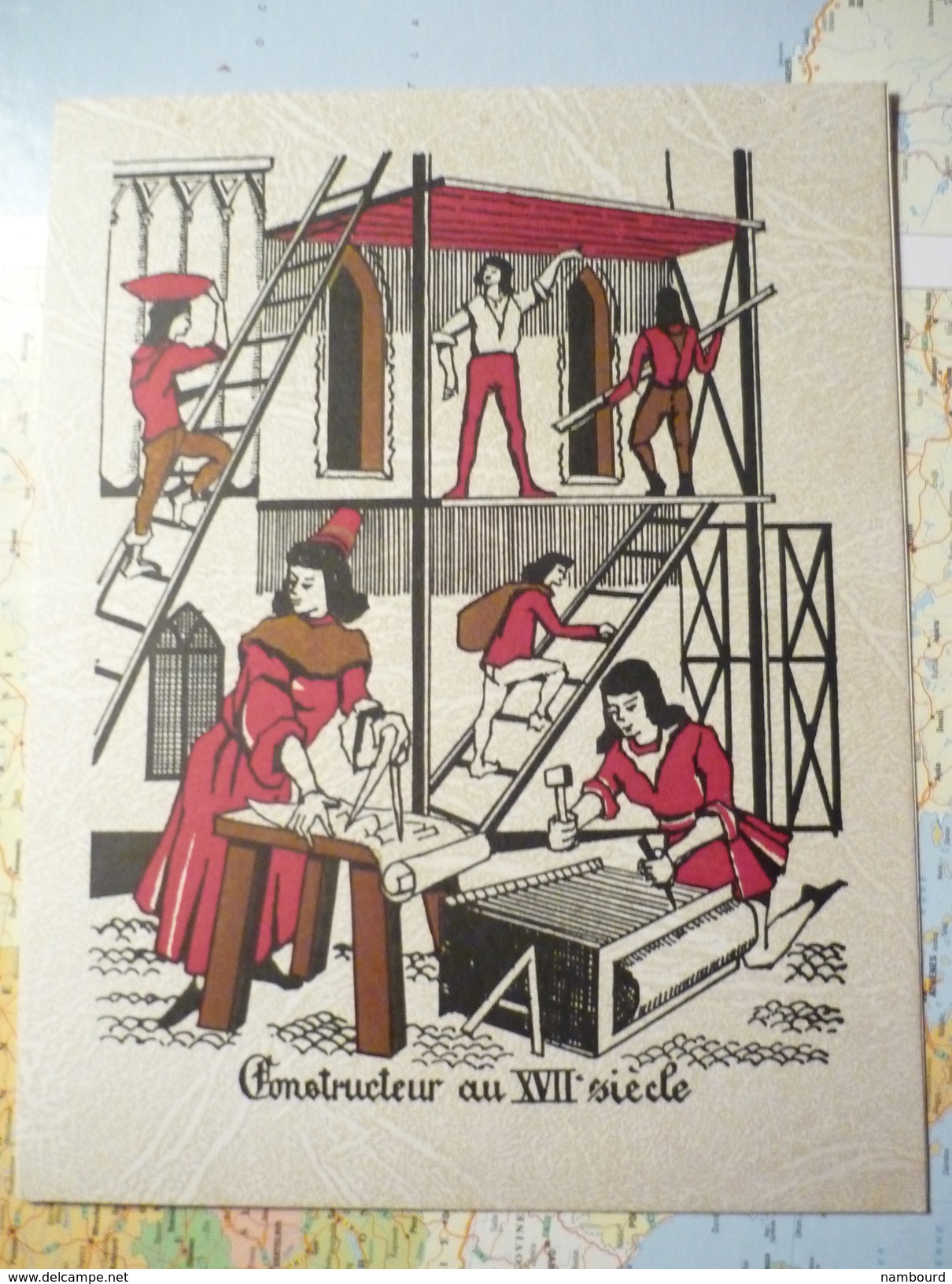 Carte De Voeux 1969 Les Maisons Abonnel Paris : Constructeur Au XVII-e Siècle - Nouvel An