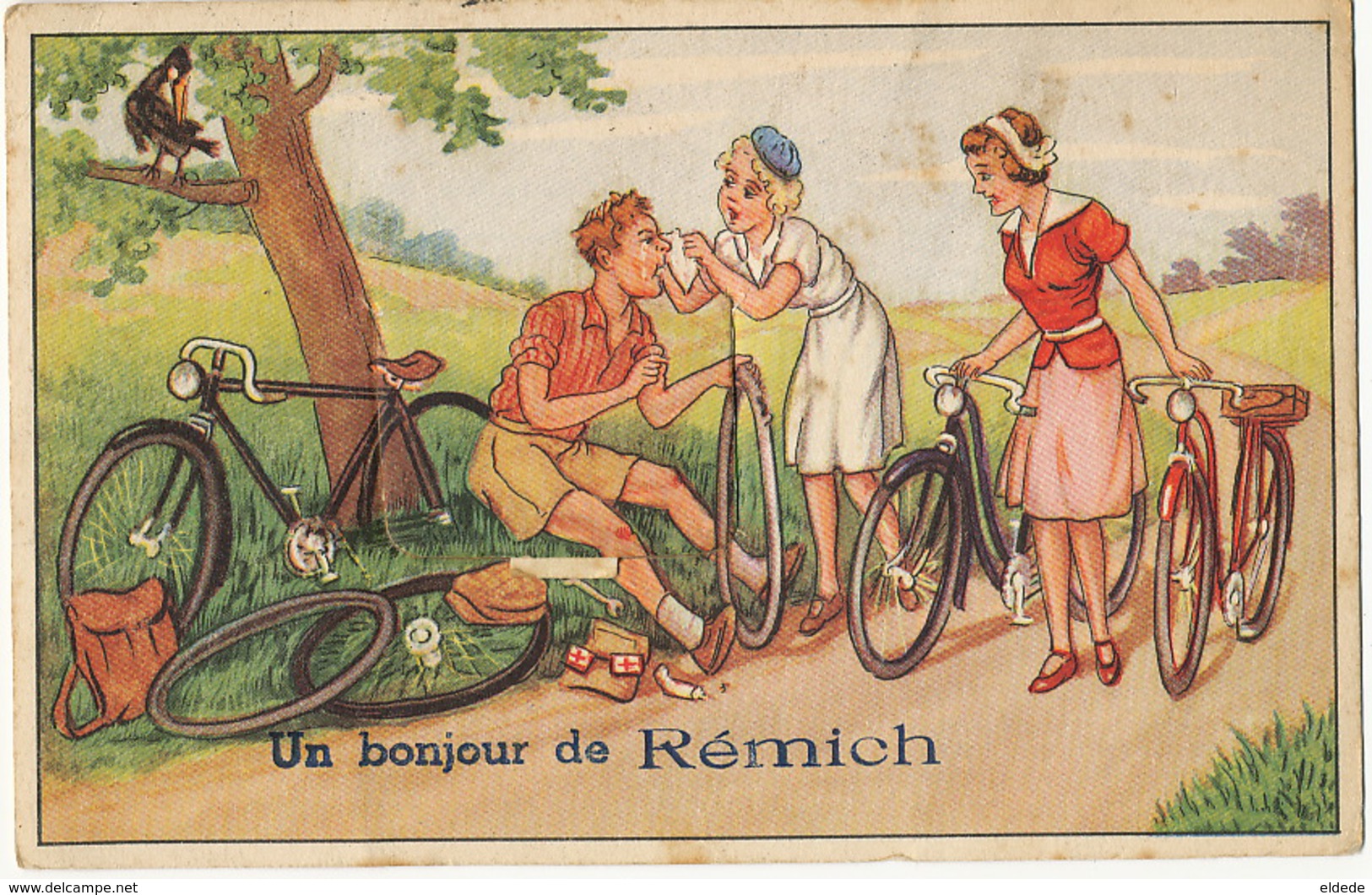 Un Bonjour De Remich Carte Depliant Multi Vues 10 Vues Velo Chute Pub Moselle Edit L' Heembeekoise Bruxelles - Remich